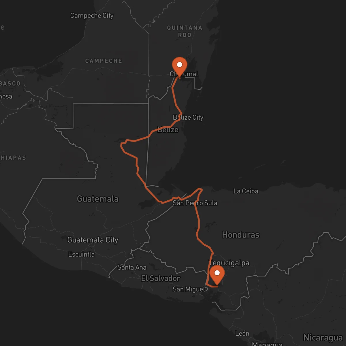 Ruta Nacaome - Corozal Town