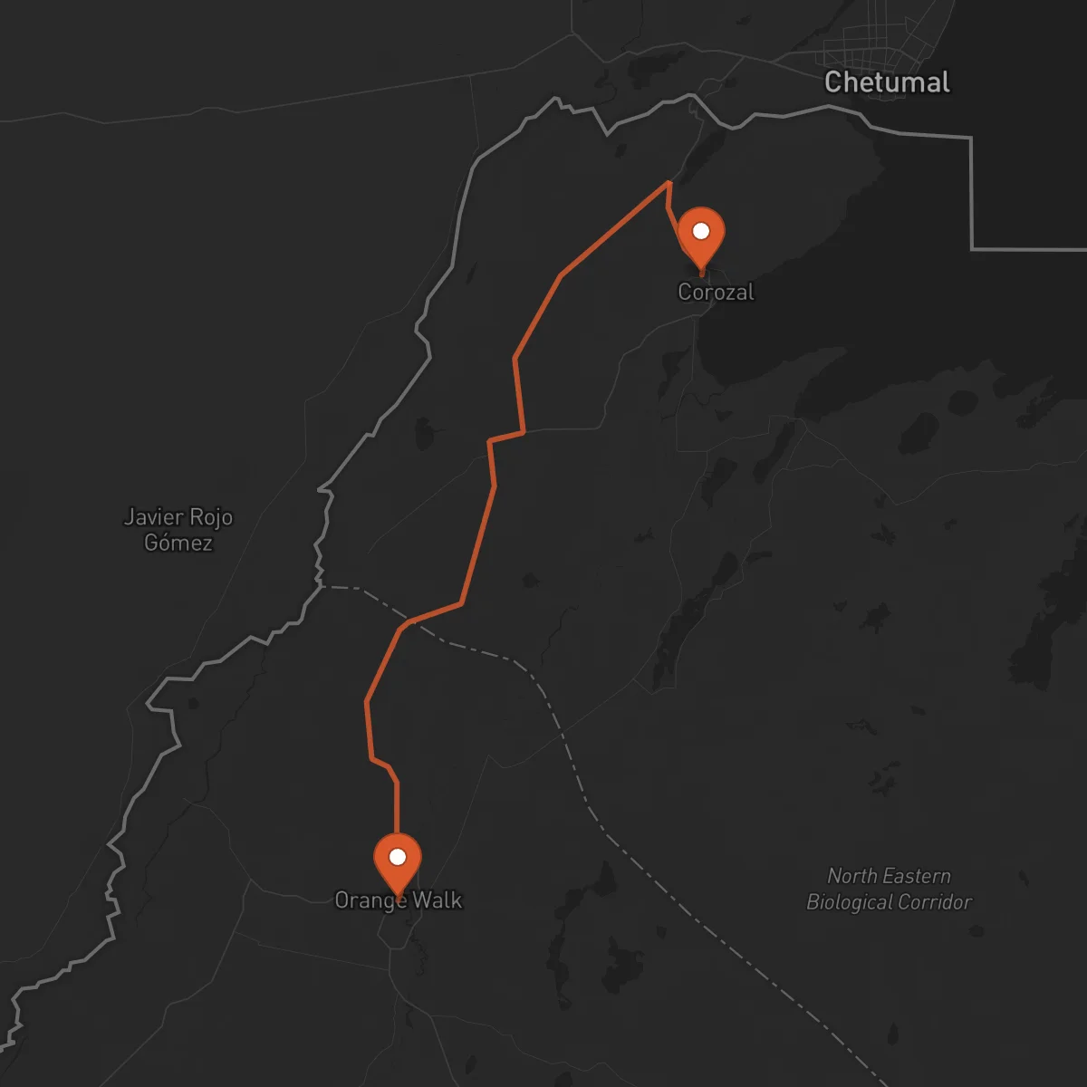 Ruta Corozal Town - Orange Walk Town