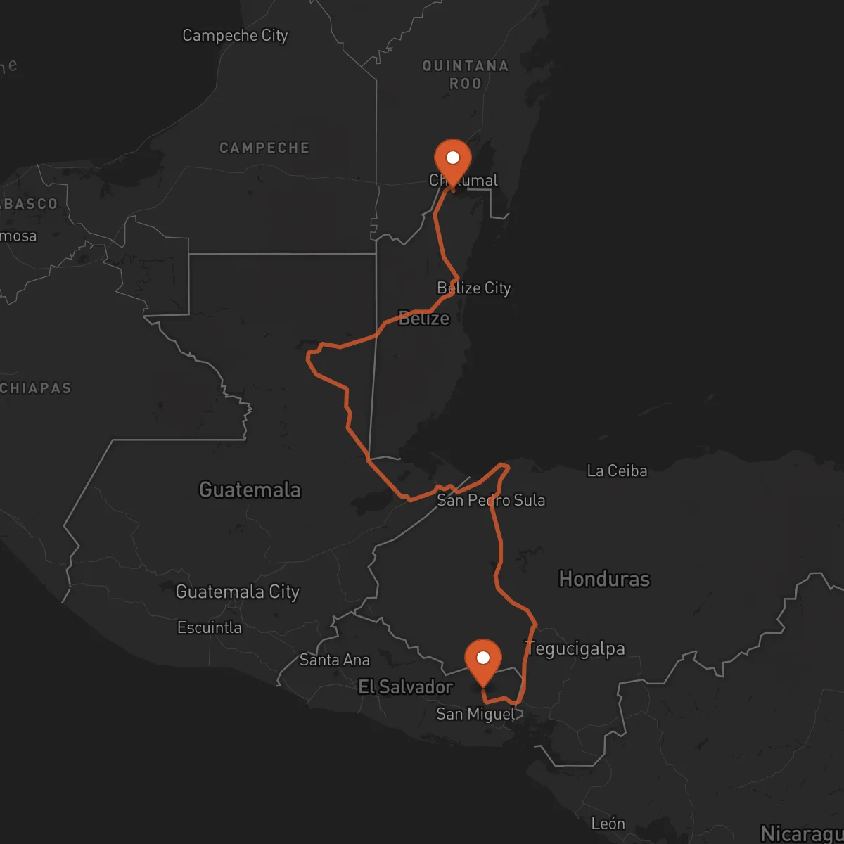 Ruta San Francisco Gotera - Corozal Town