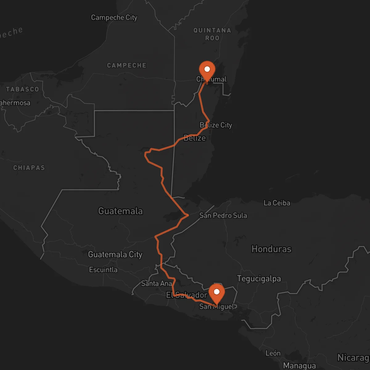 Ruta San Miguel - Corozal Town