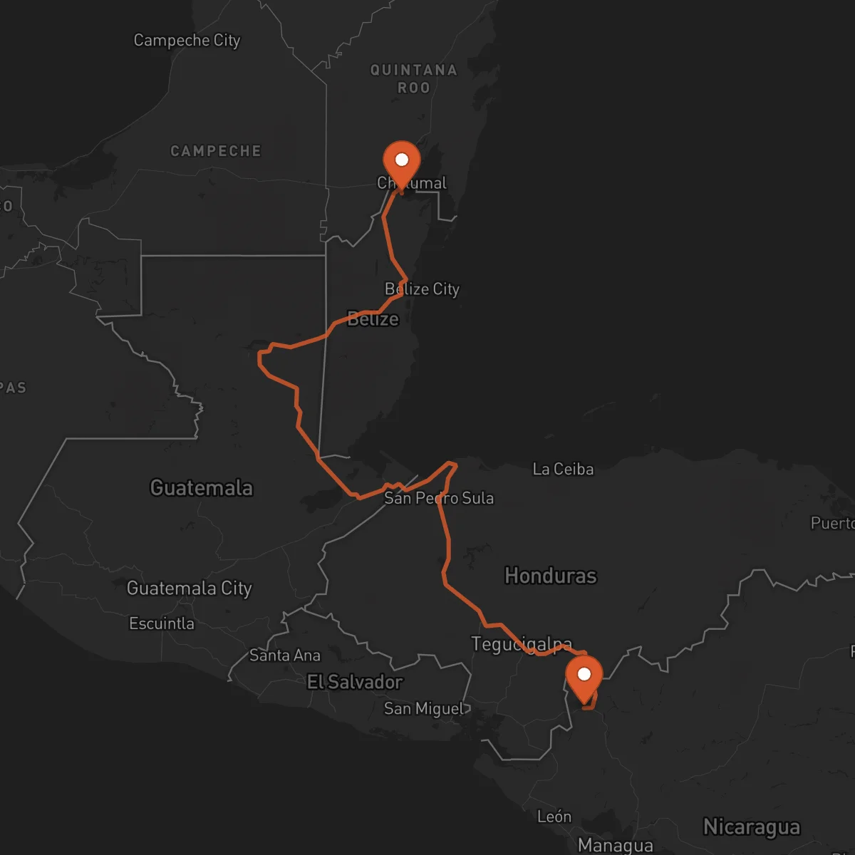 Ruta Somoto - Corozal Town