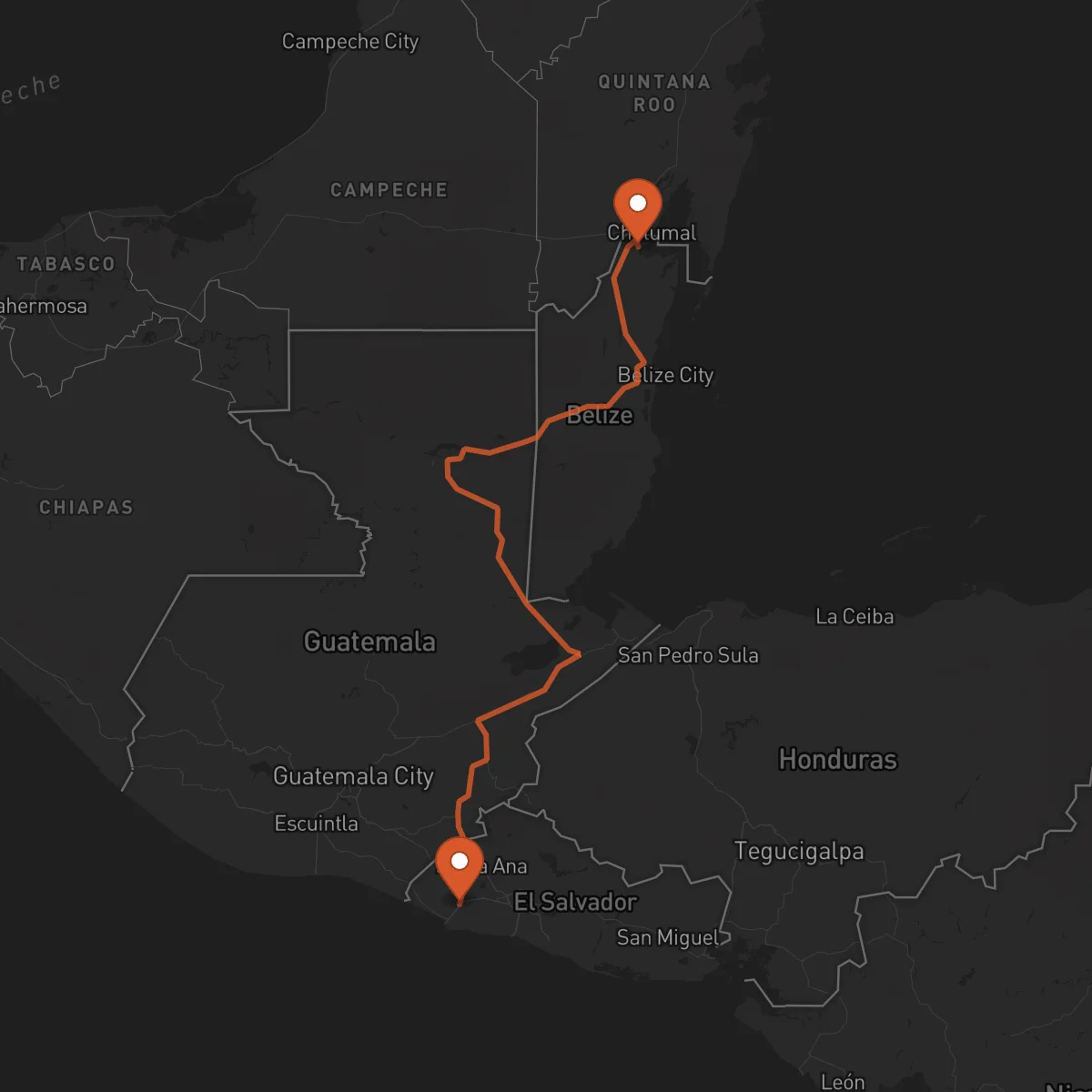 Ruta Sonsonate - Corozal Town