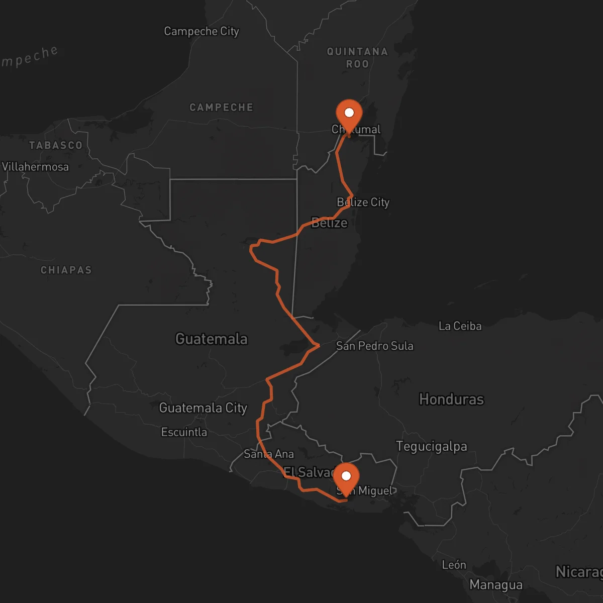 Ruta Usulután - Corozal Town