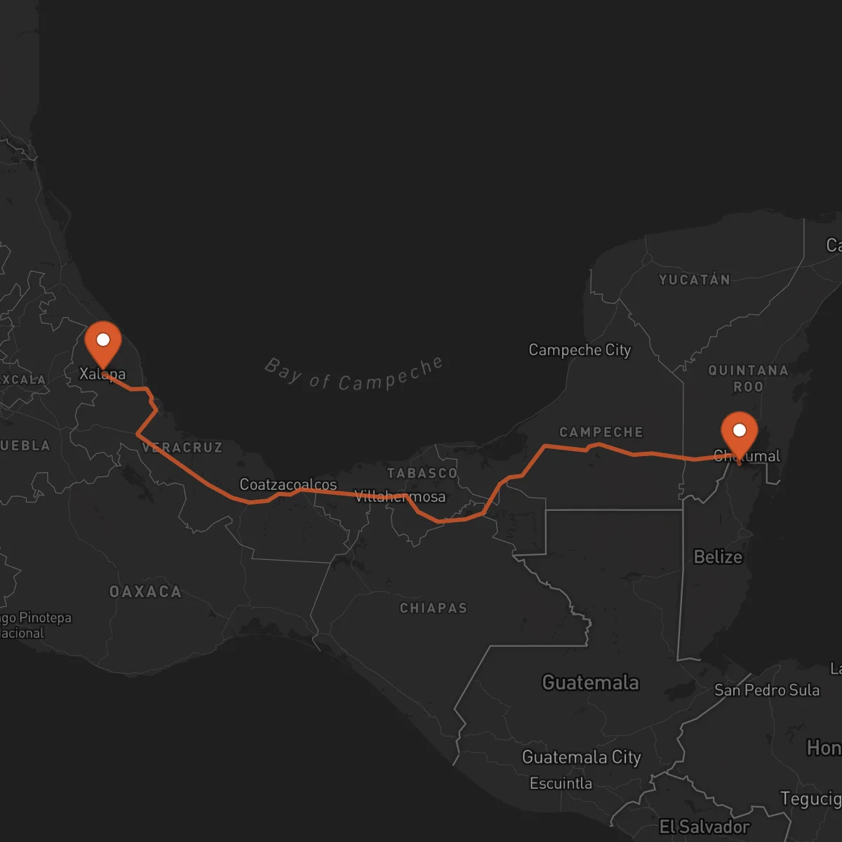 Ruta Corozal Town - Xalapa