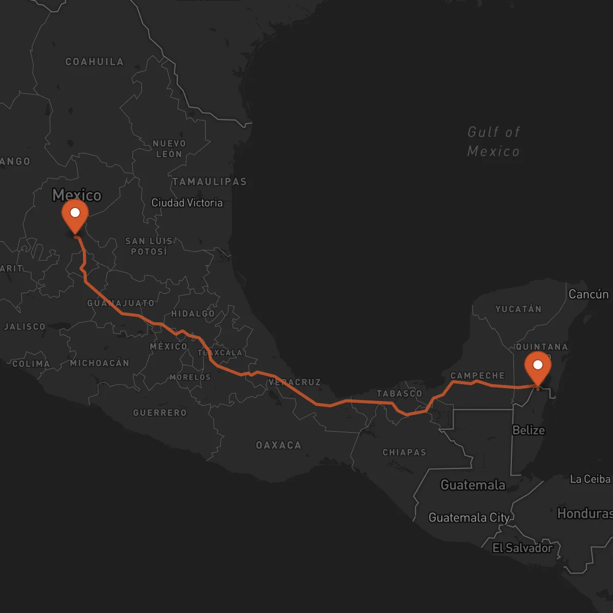 Ruta Zacatecas - Corozal Town
