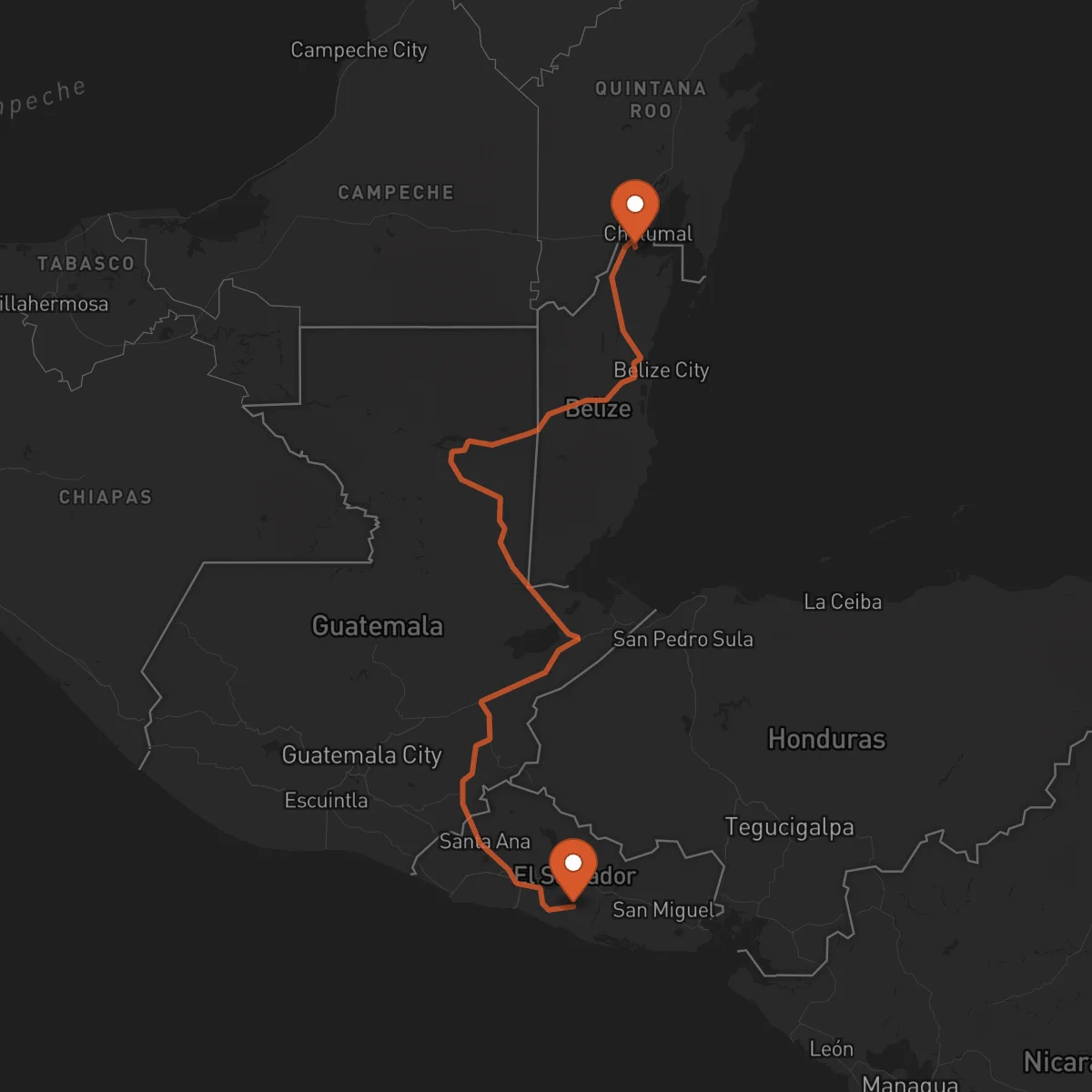 Ruta Corozal Town - Zacatecoluca