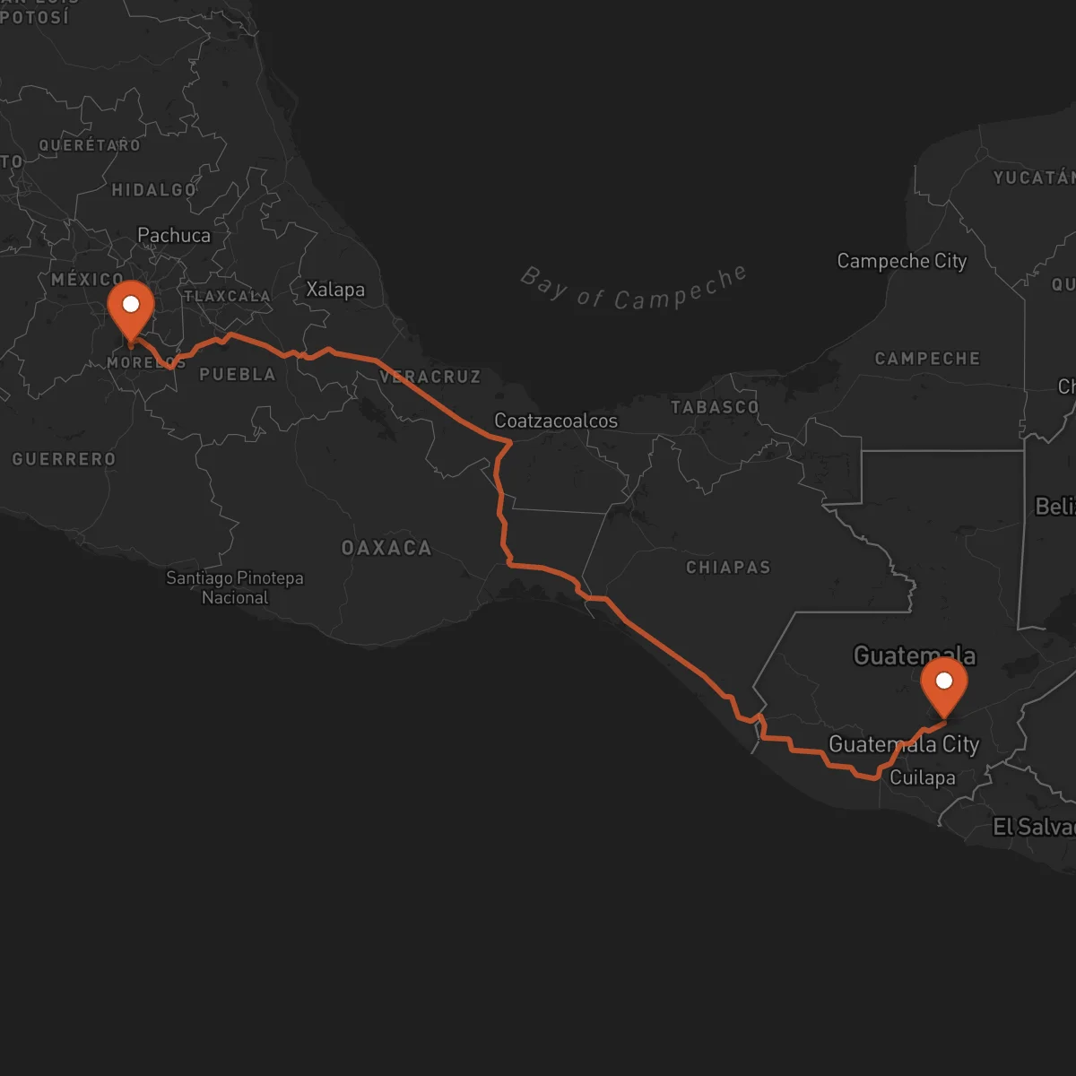 Ruta Cuernavaca - Guastatoya