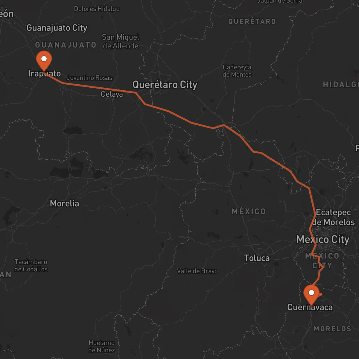 Ruta Cuernavaca - Irapuato