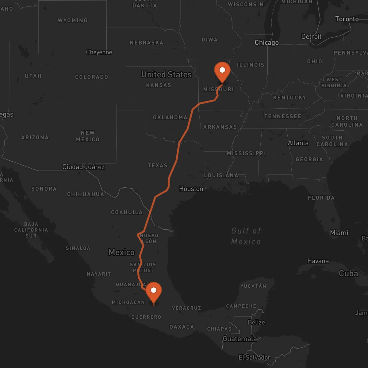 Ruta Cuernavaca - Jefferson City