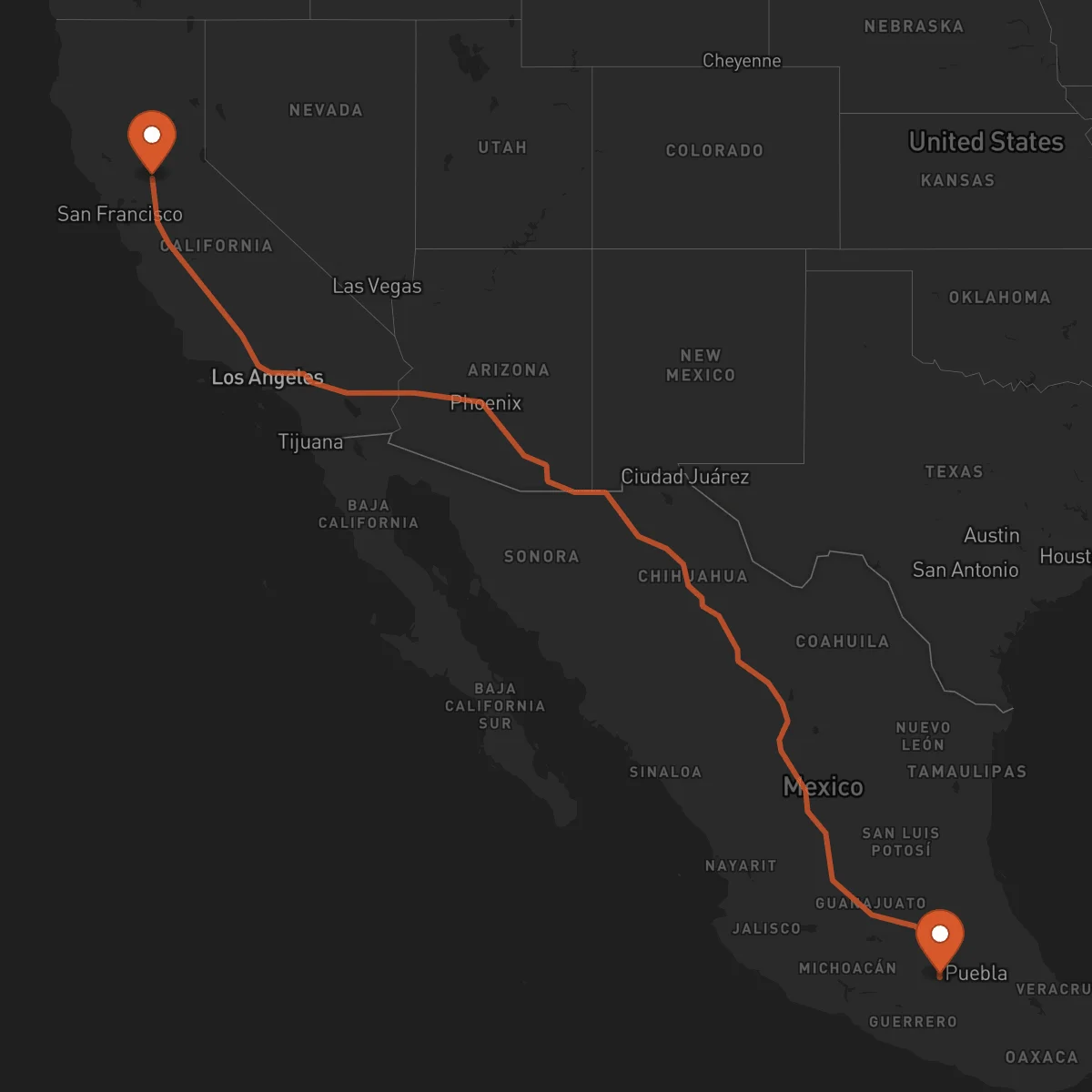 Ruta Cuernavaca - Sacramento