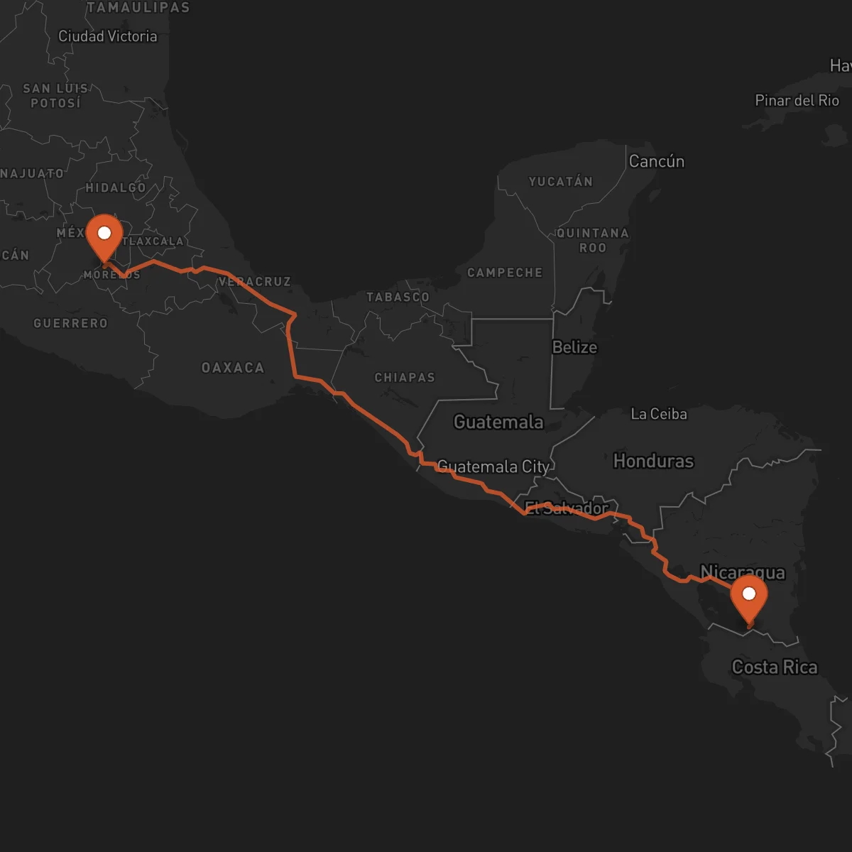 Ruta San Carlos - Cuernavaca