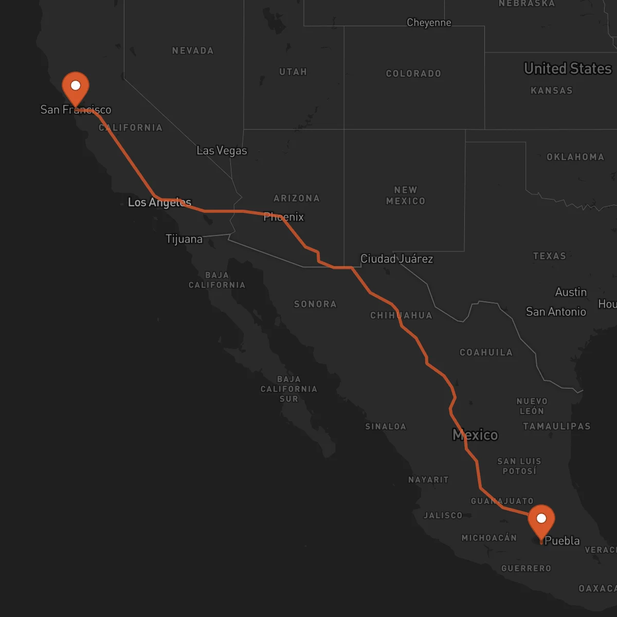 Ruta Cuernavaca - San Francisco