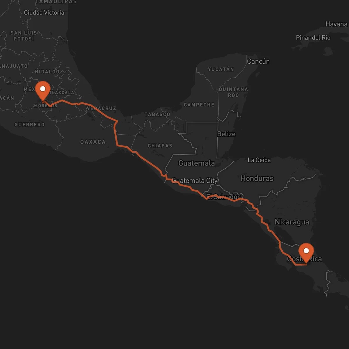 Ruta Cuernavaca - San José