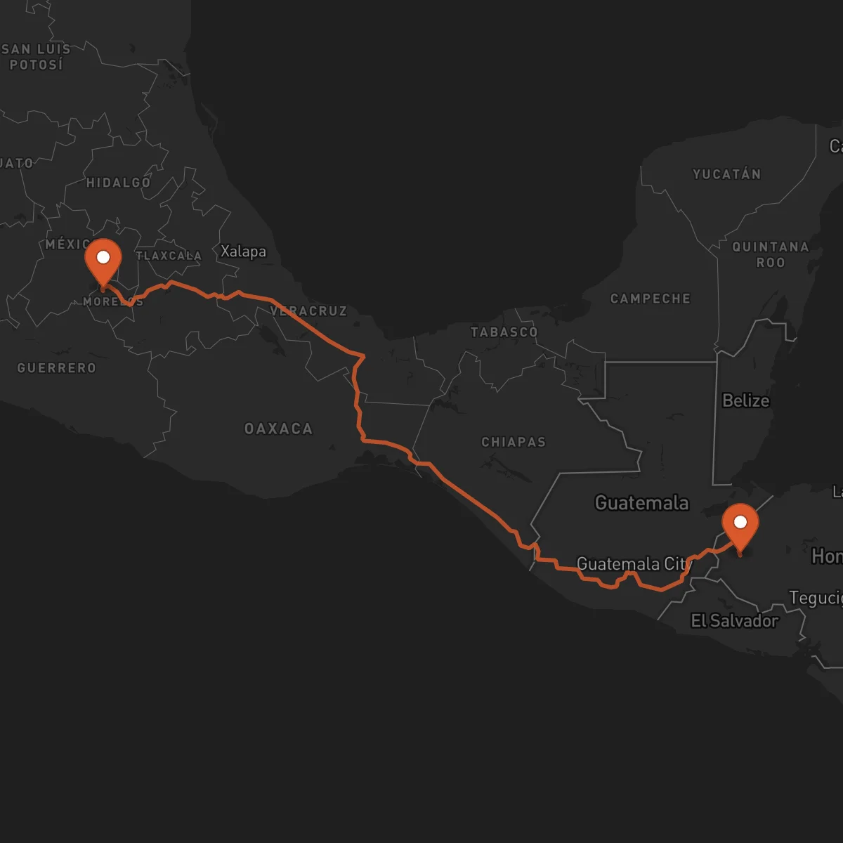 Ruta Cuernavaca - Santa Rosa de Copán