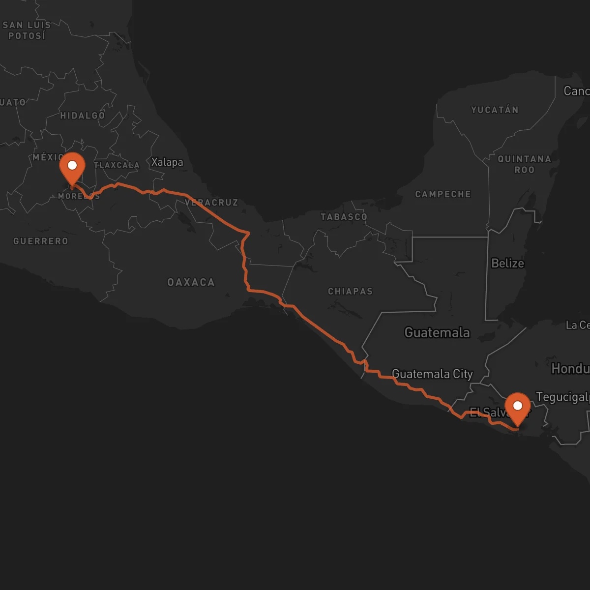 Ruta Cuernavaca - Usulután