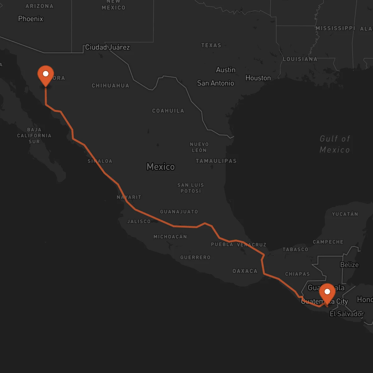 Ruta Hermosillo - Cuilapa