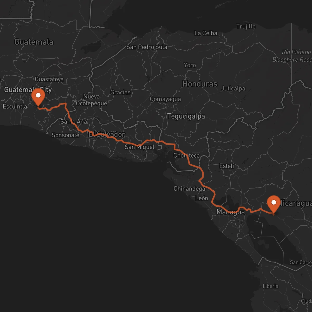 Ruta Juigalpa - Cuilapa