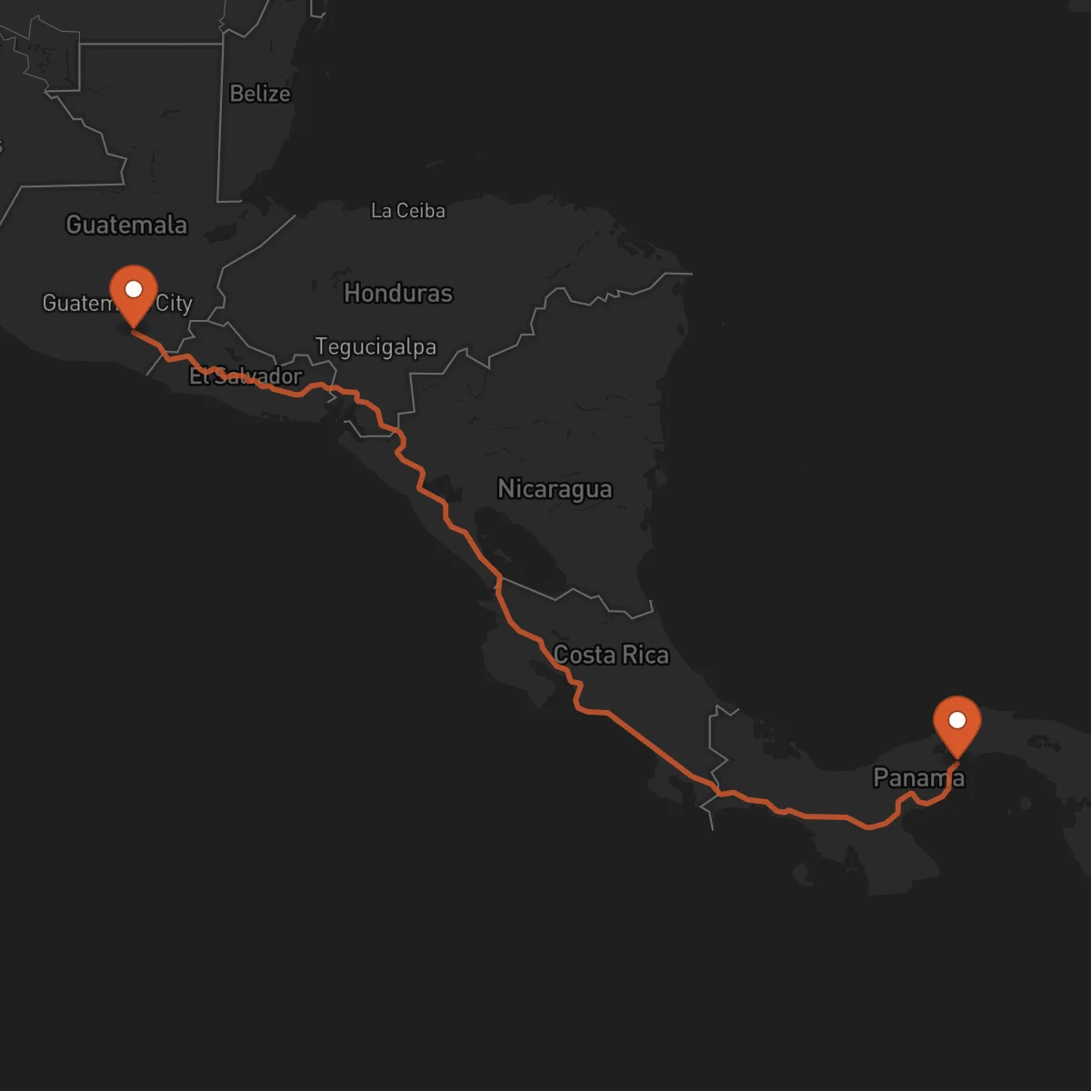 Ruta La Chorrera - Cuilapa