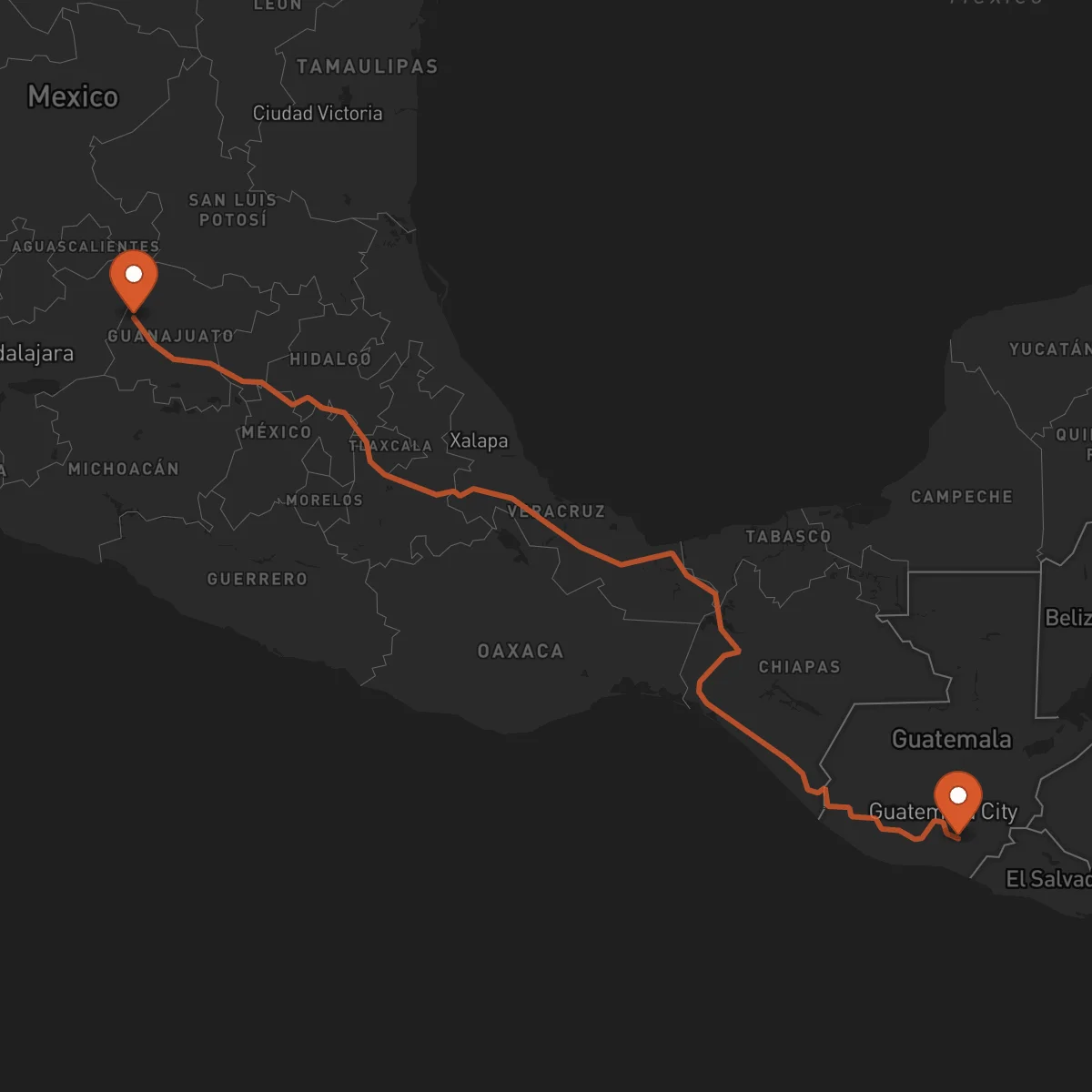 Ruta Cuilapa - León Guanajuato