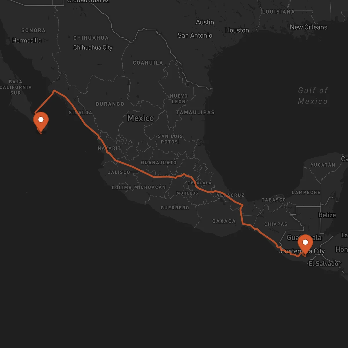 Ruta Los Cabos - Cuilapa