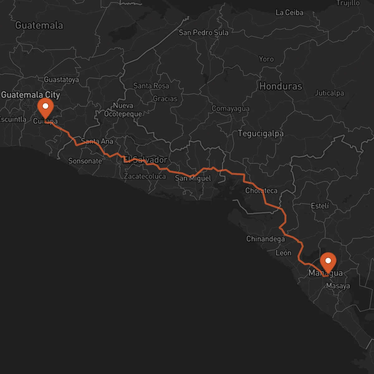 Ruta Manágua - Cuilapa