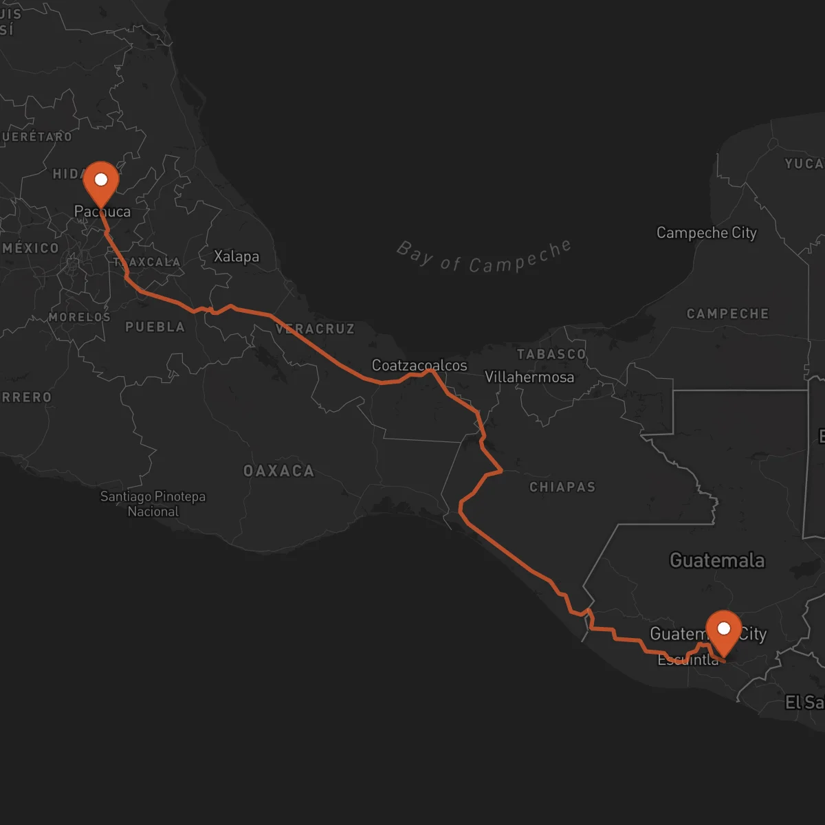 Ruta Cuilapa - Pachuca de Soto