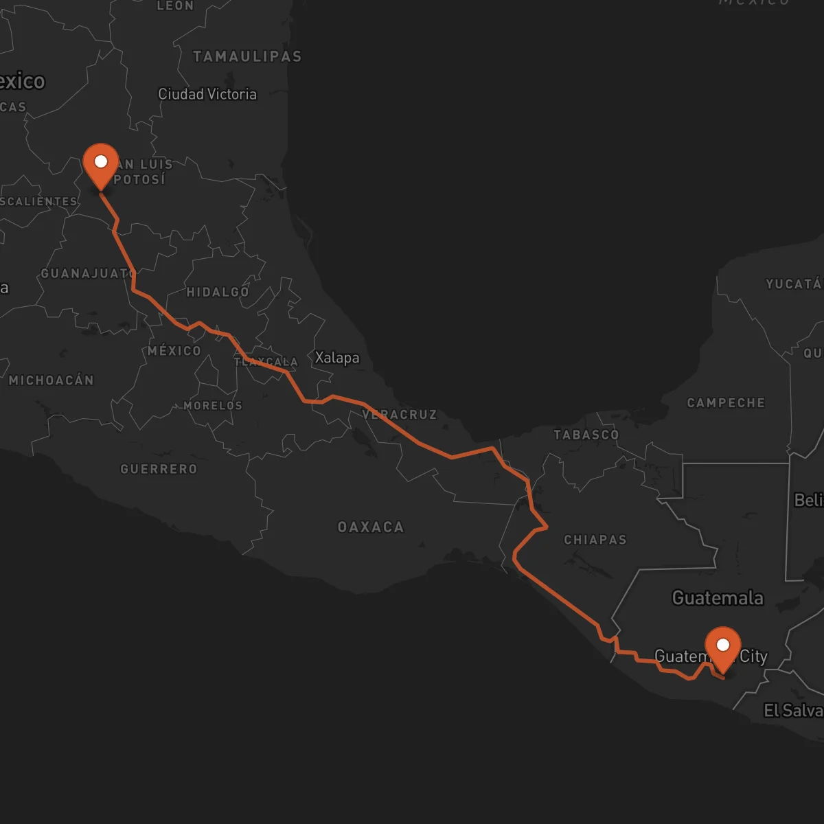 Ruta Cuilapa - San Luis Potosí
