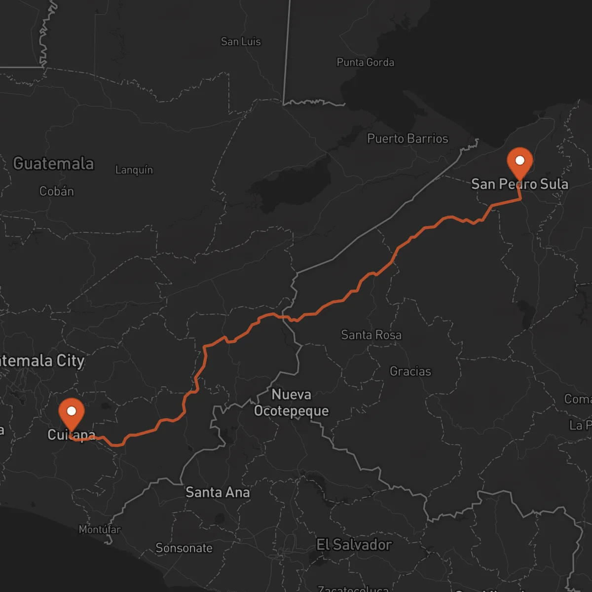 Ruta San Pedro Sula - Cuilapa