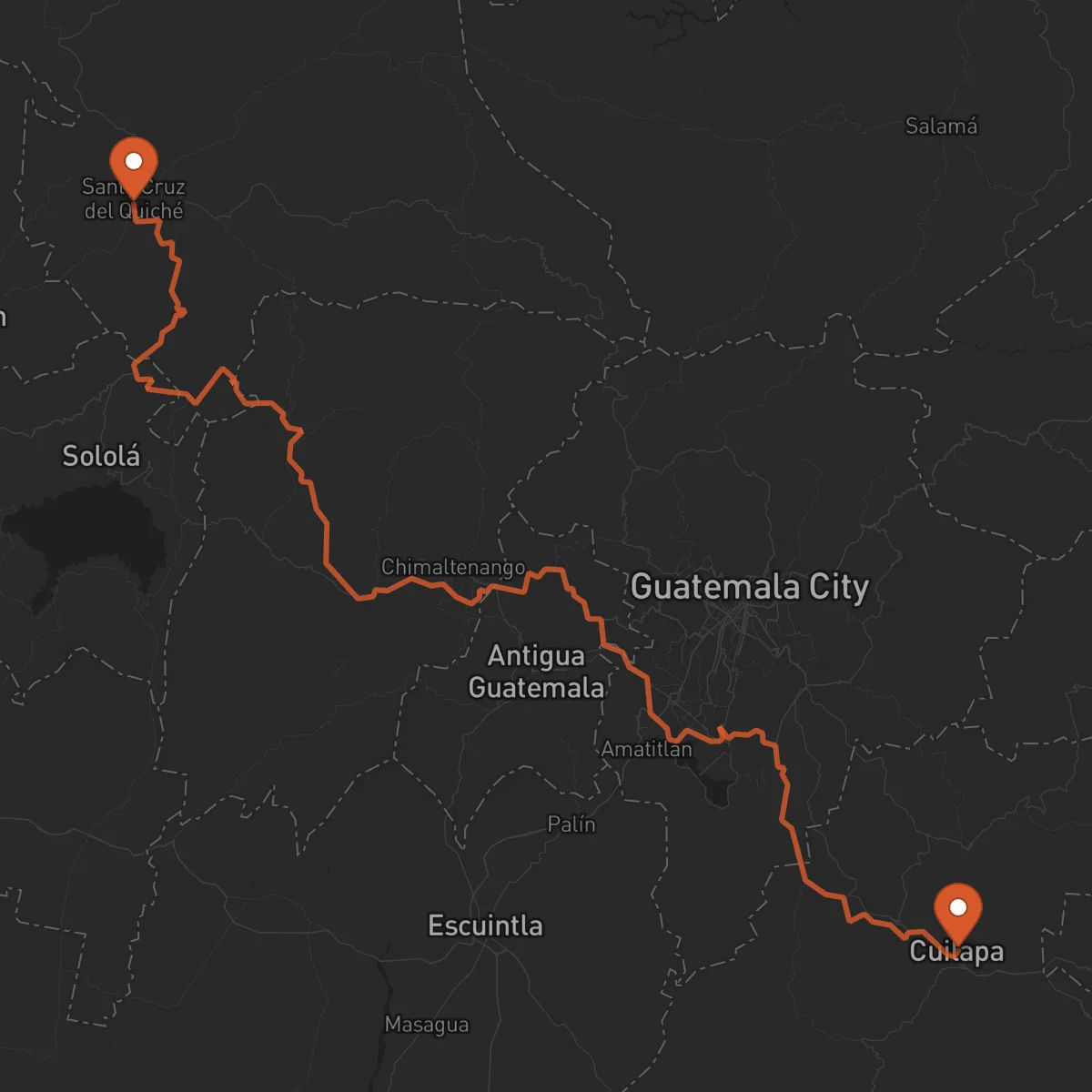 Ruta Cuilapa - Santa Cruz del Quiché