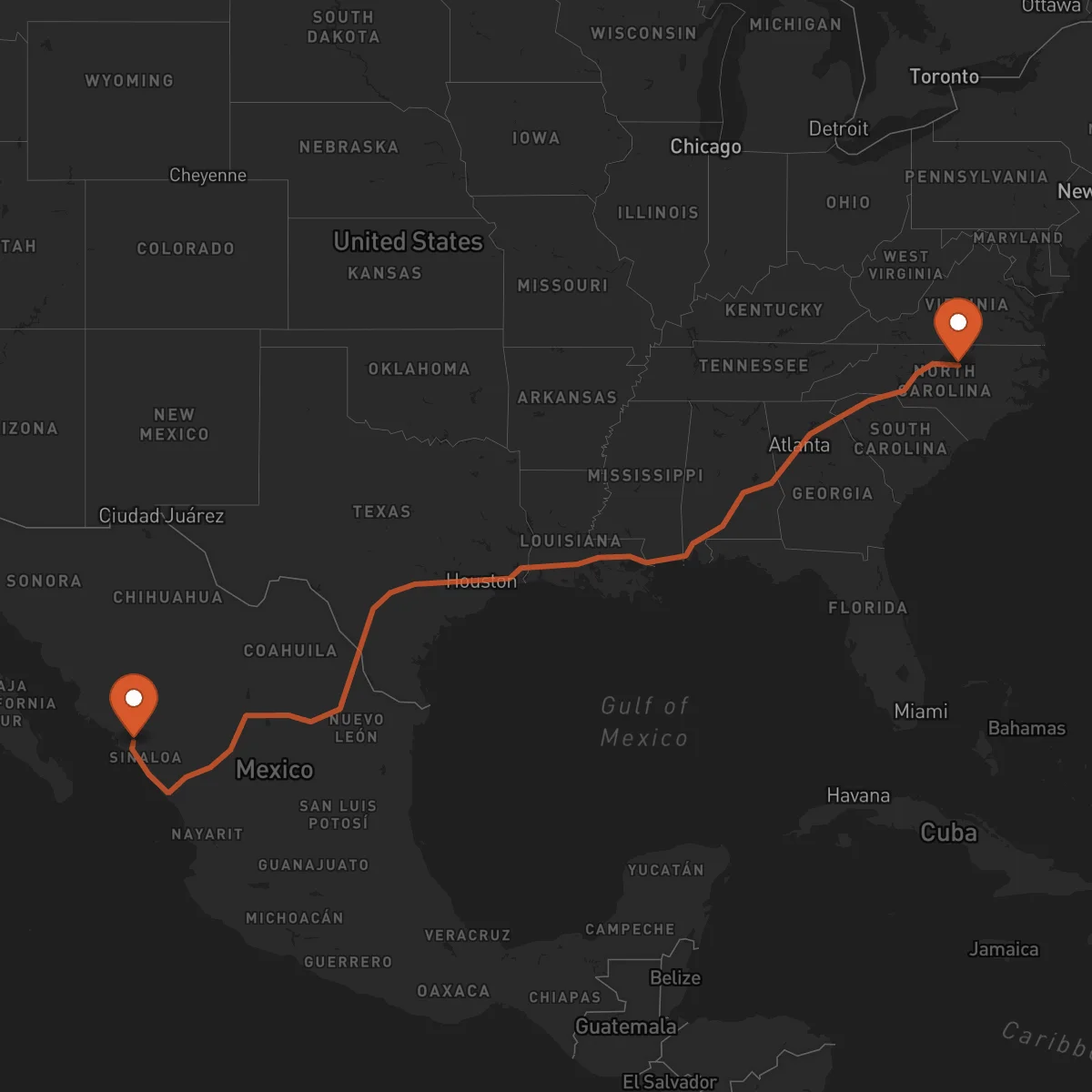 Ruta Culiacán - Durham