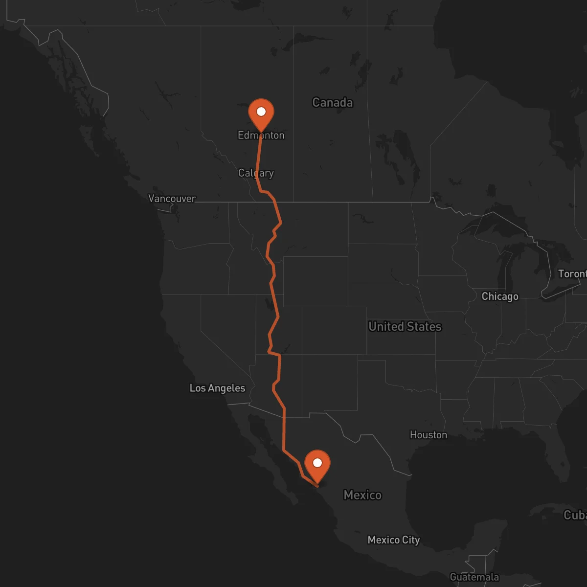Ruta Culiacán Rosales - Edmonton