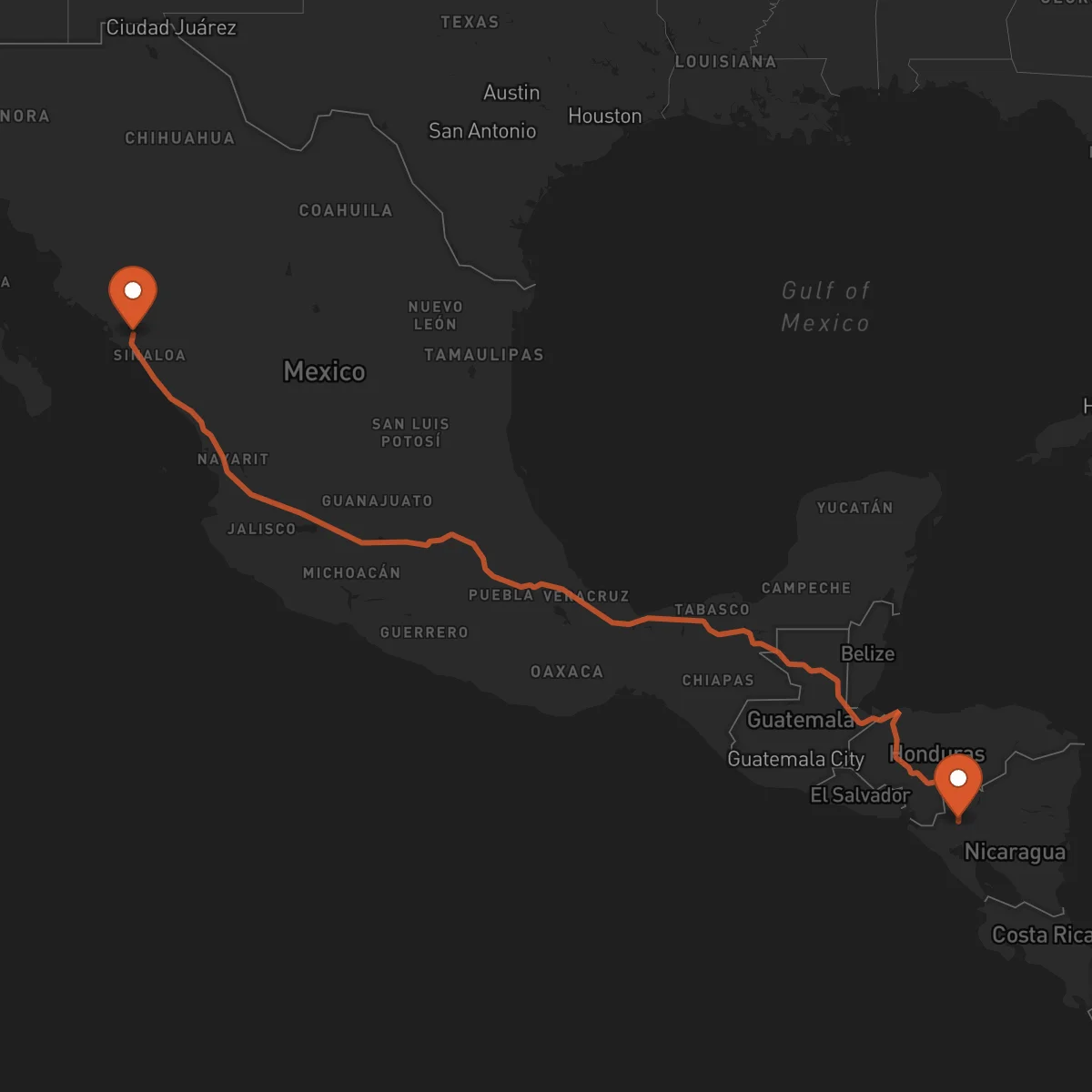 Ruta Estelí - Culiacán Rosales