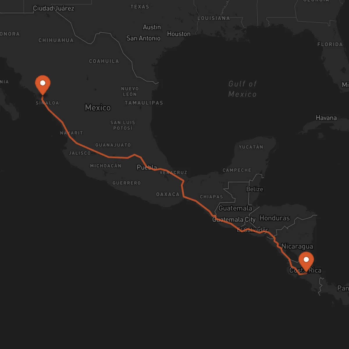 Ruta Culiacán Rosales - Heredia