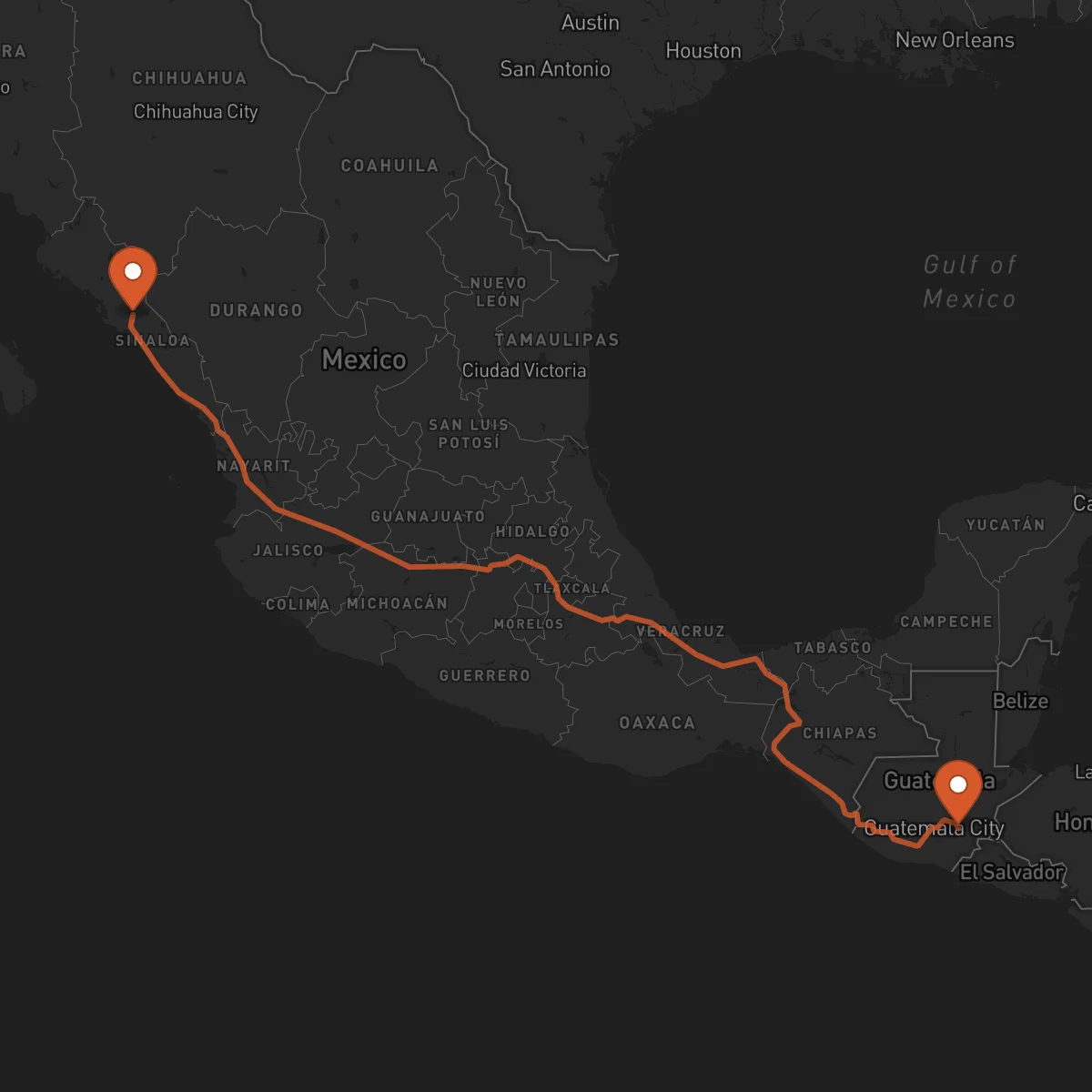 Ruta Culiacán - Jalapa