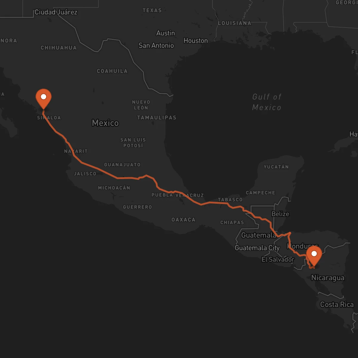 Ruta Jinotega - Culiacán Rosales