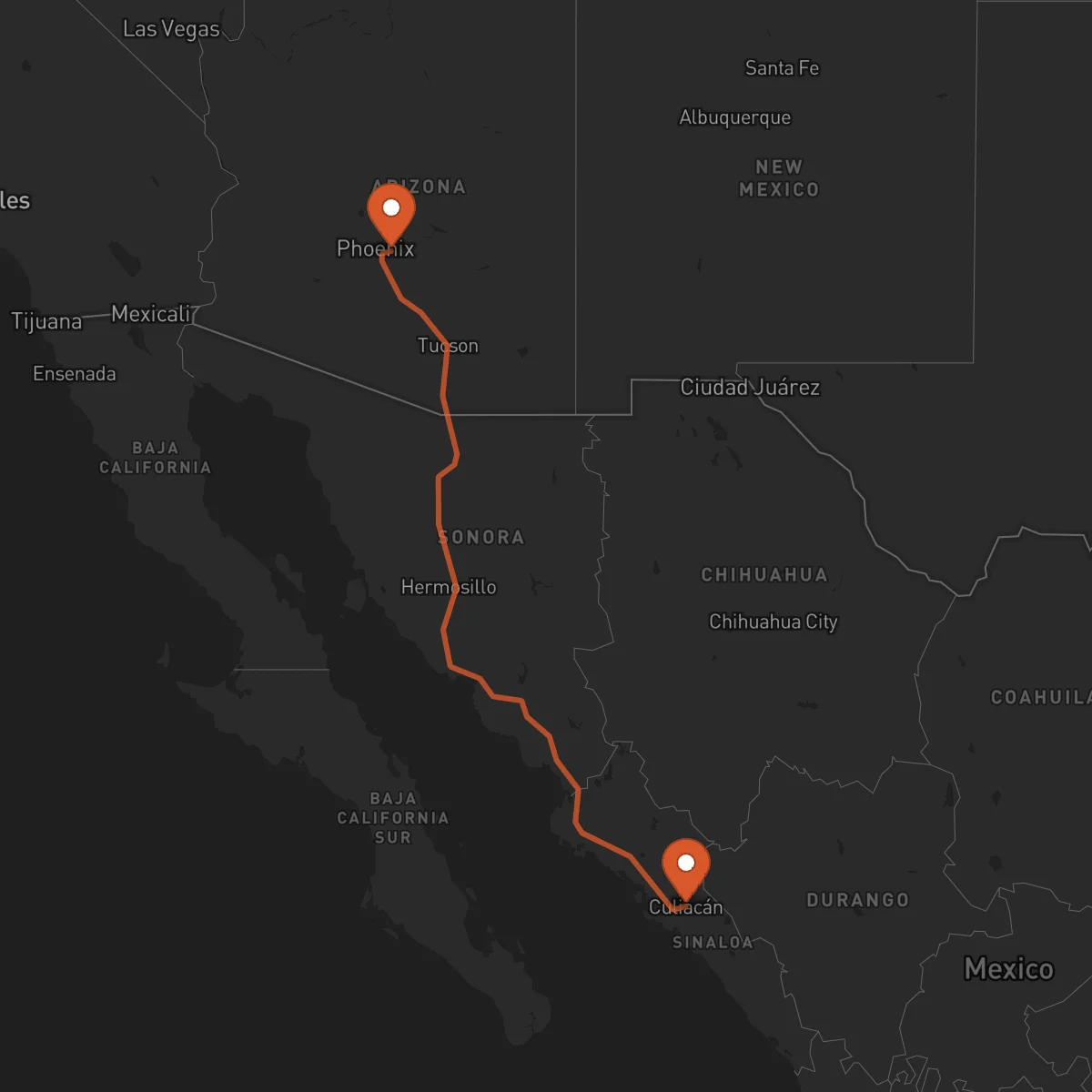 Ruta Culiacán Rosales - Mesa