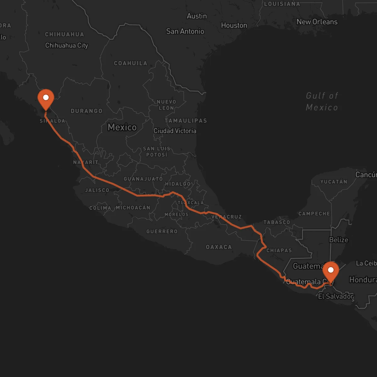Ruta Ocotepeque - Culiacán Rosales