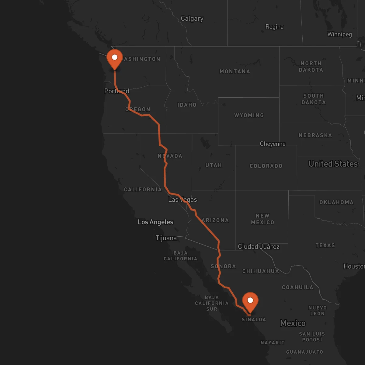 Ruta Culiacán Rosales - Olympia