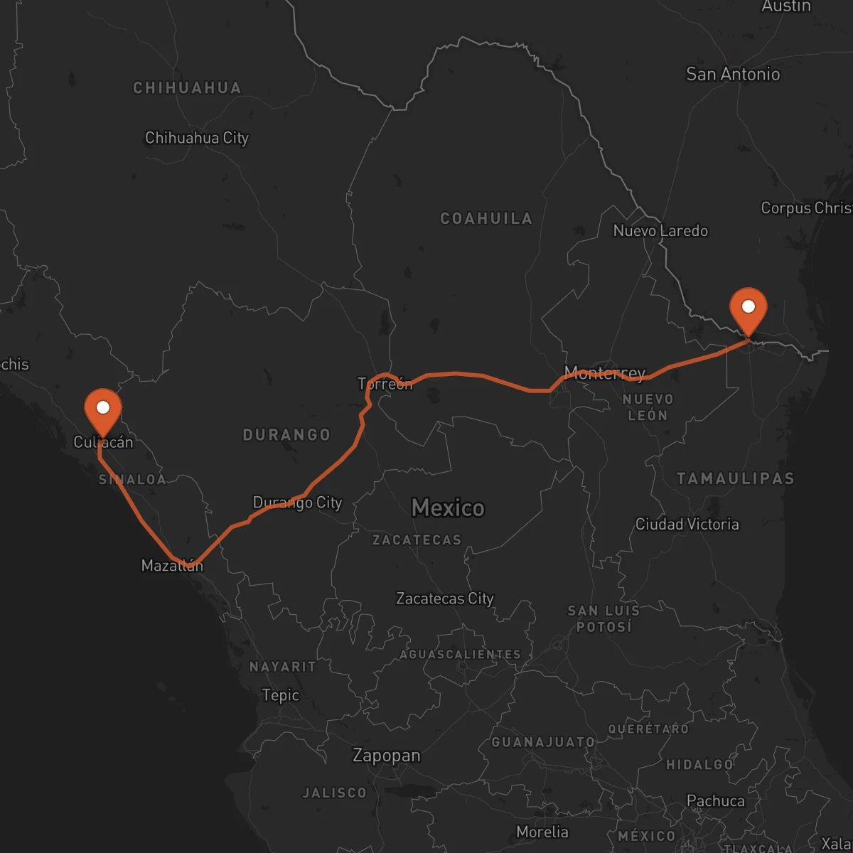 Ruta Culiacán Rosales - Reynosa