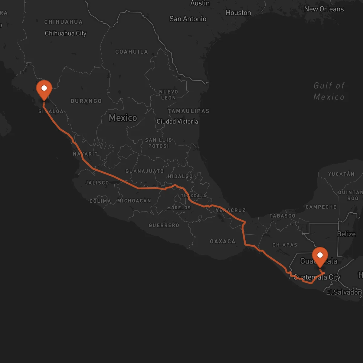 Ruta Salamá - Culiacán