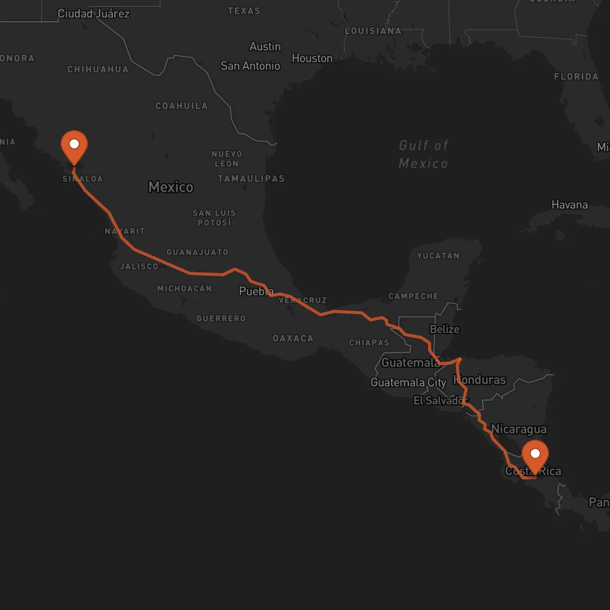 Ruta Culiacán Rosales - San José
