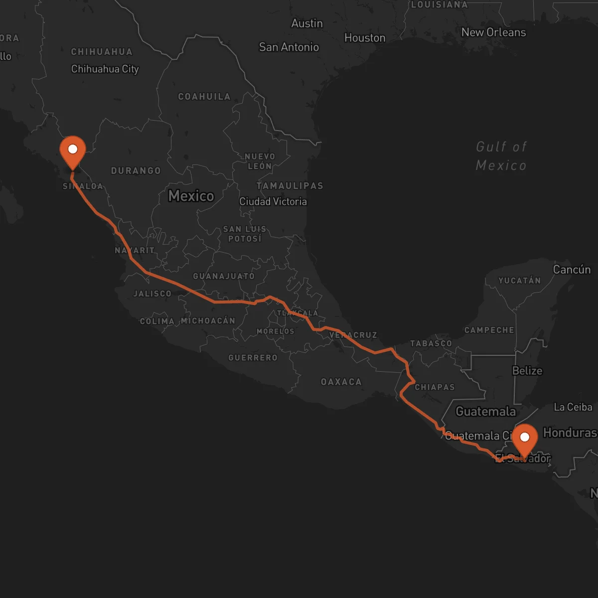 Ruta Culiacán Rosales - San Vicente