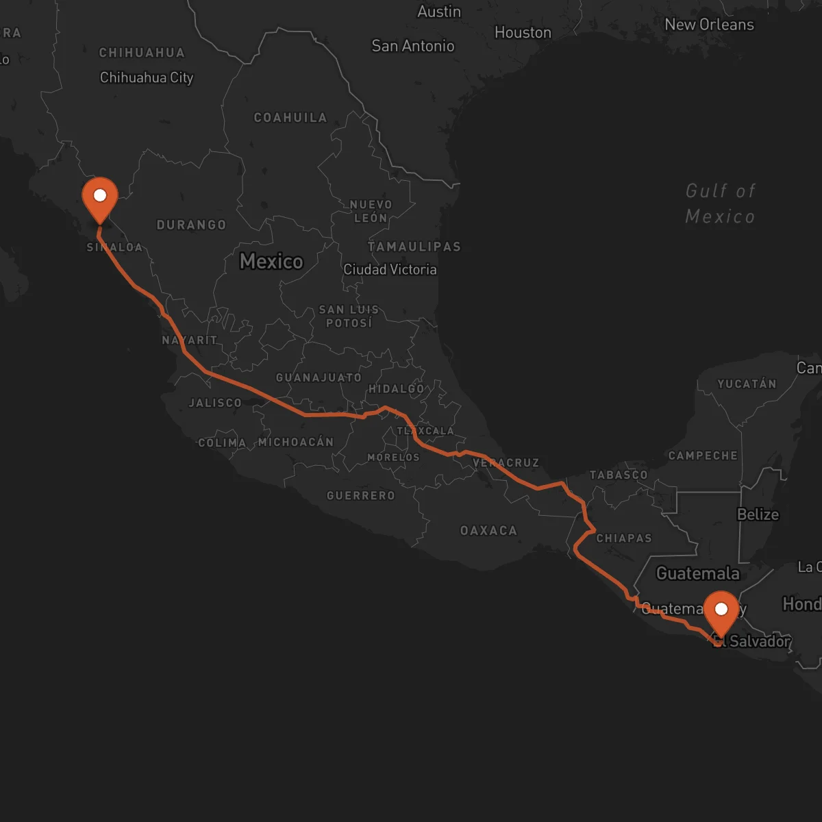 Ruta Sonsonate - Culiacán Rosales