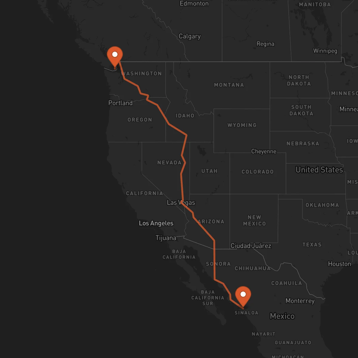 Ruta Victoria - Culiacán Rosales