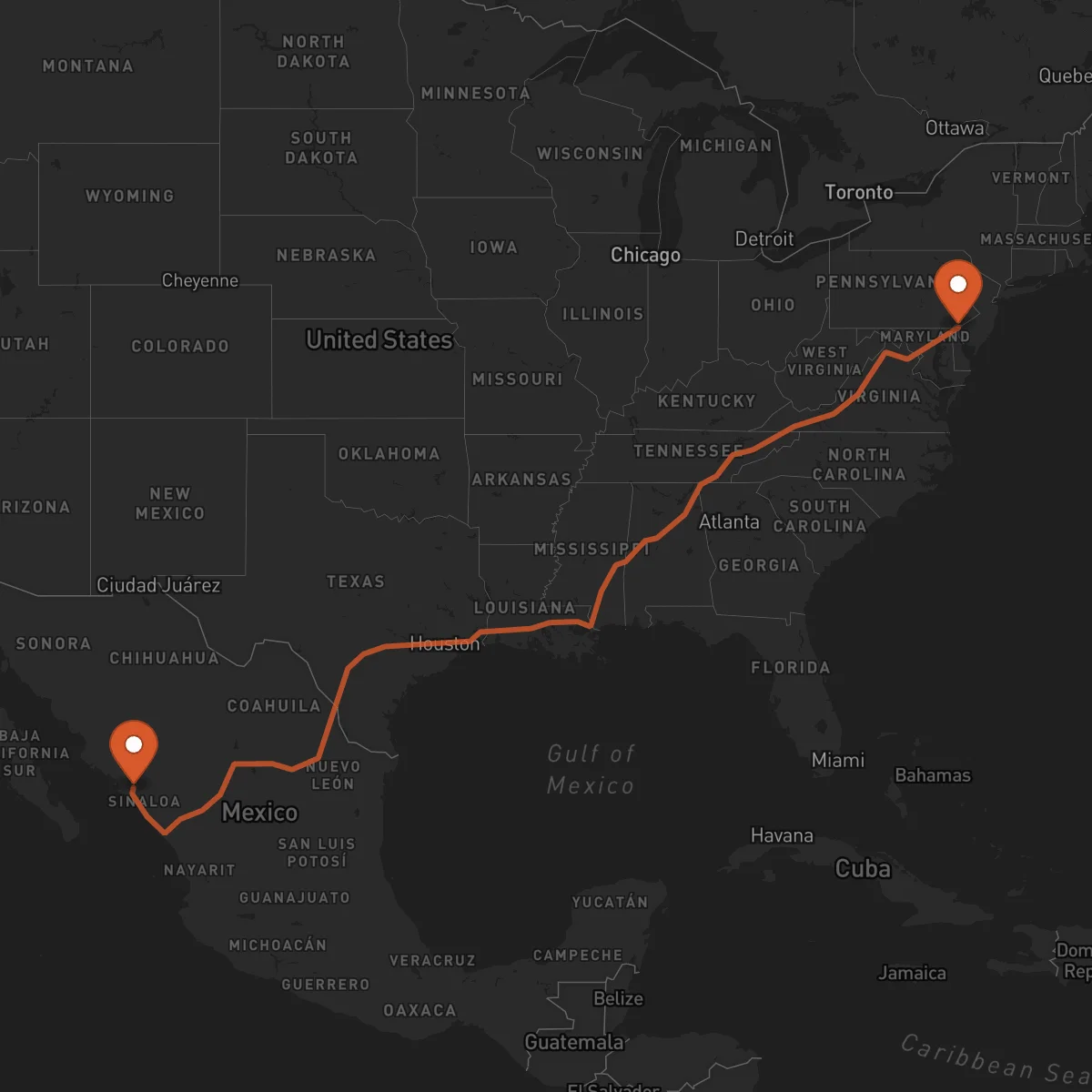 Ruta Culiacán Rosales - Wilmington