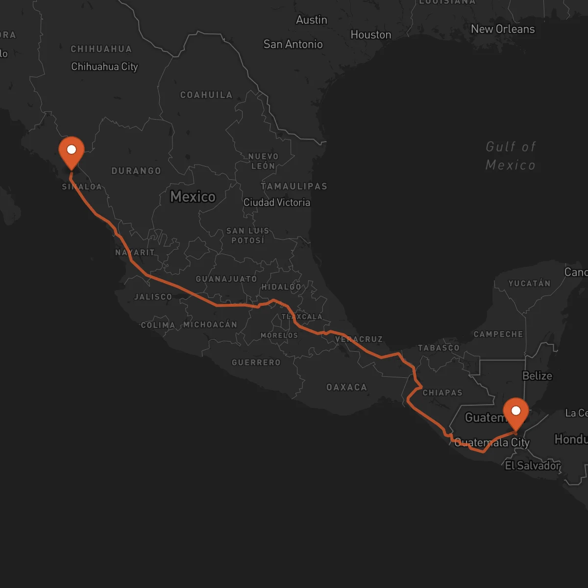 Ruta Culiacán Rosales - Zacapa