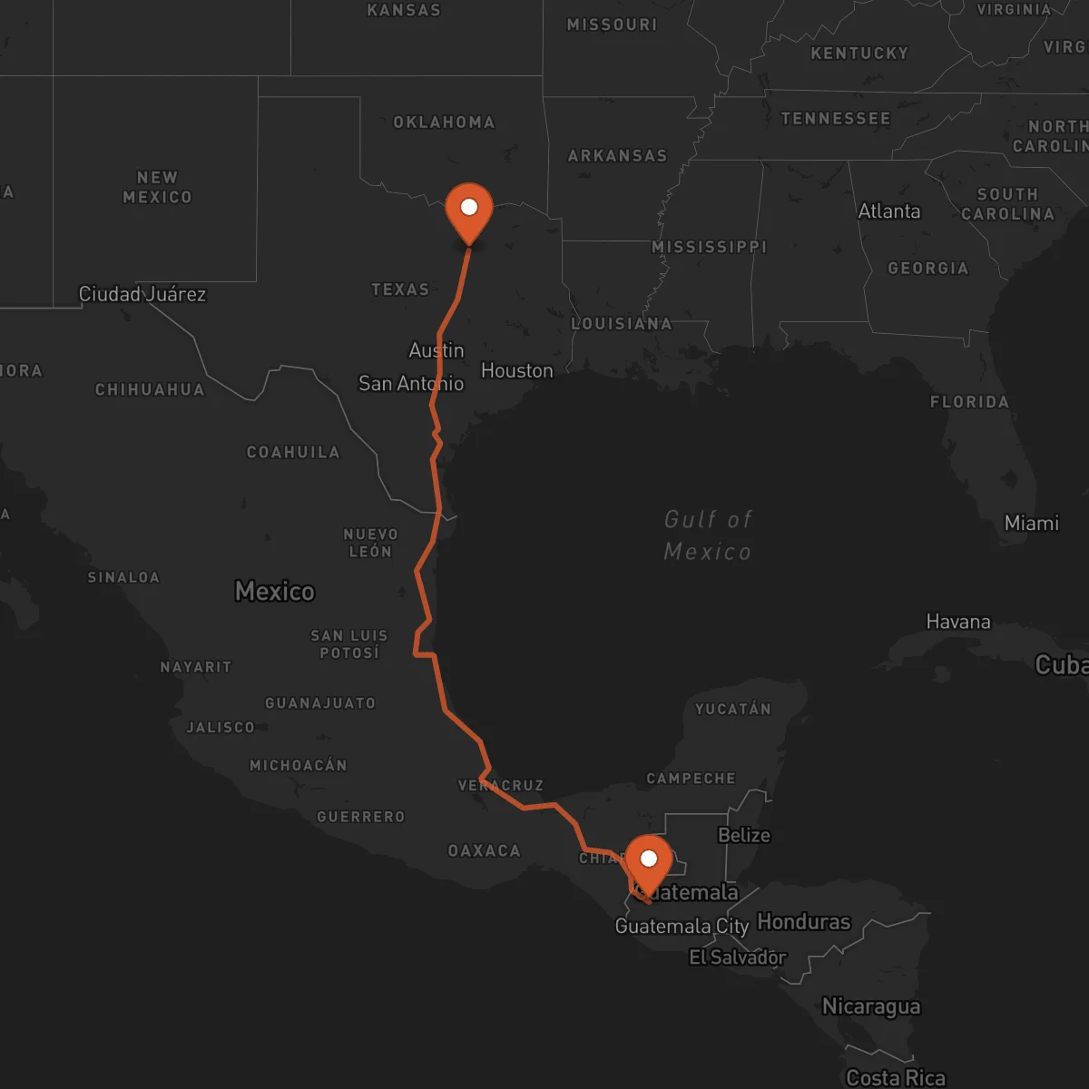 Ruta Huehuetenango - Dallas