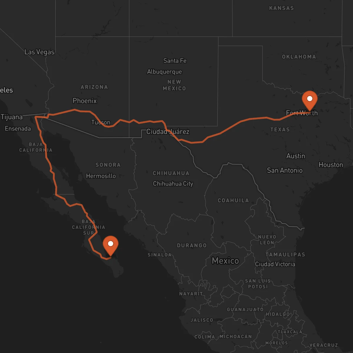 Ruta Dallas - La Paz