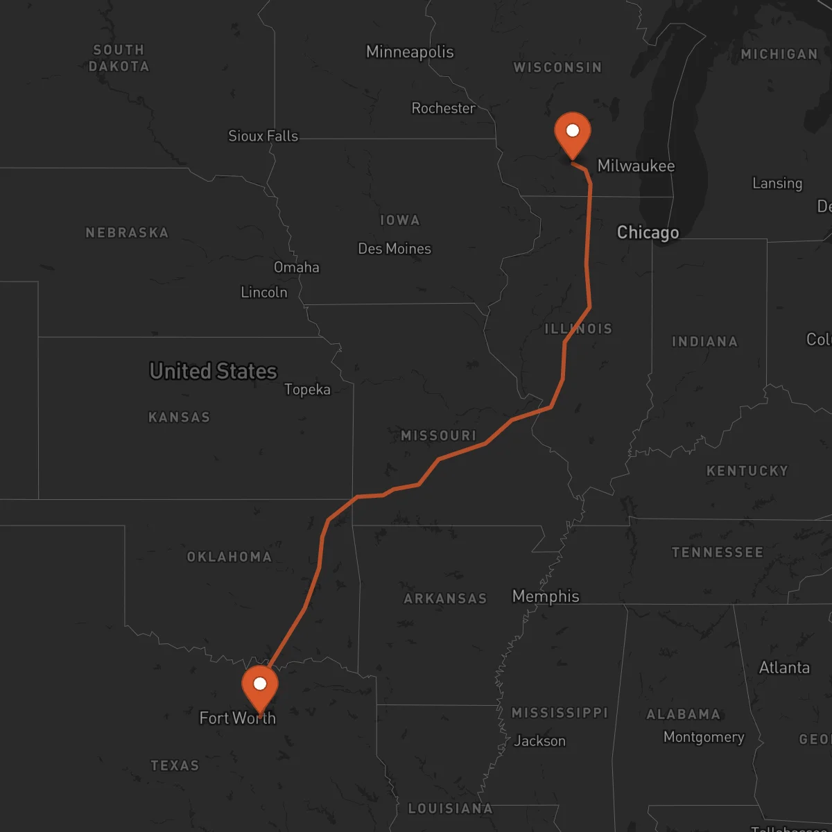 Ruta Madison - Dallas