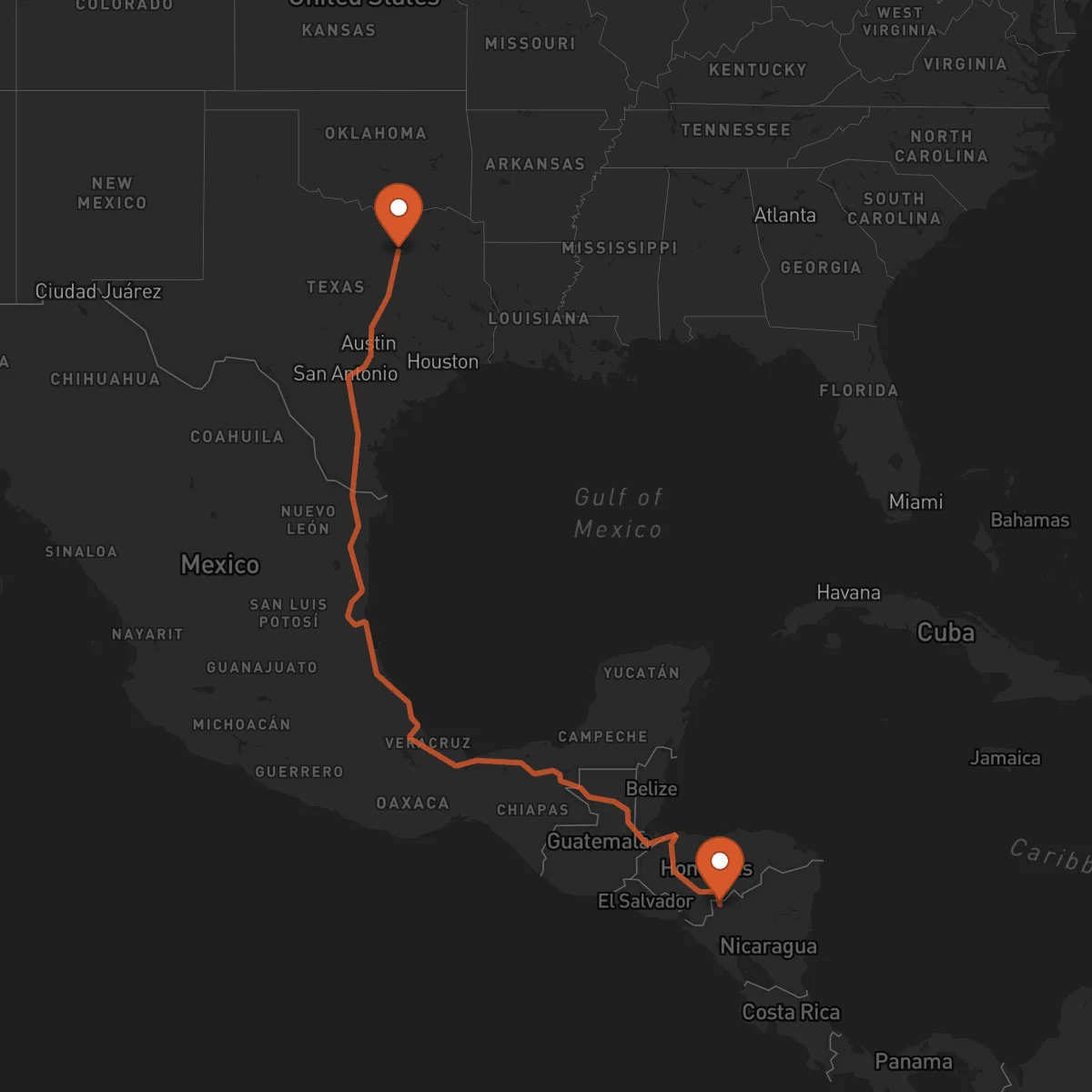 Ruta Ocotal - Dallas